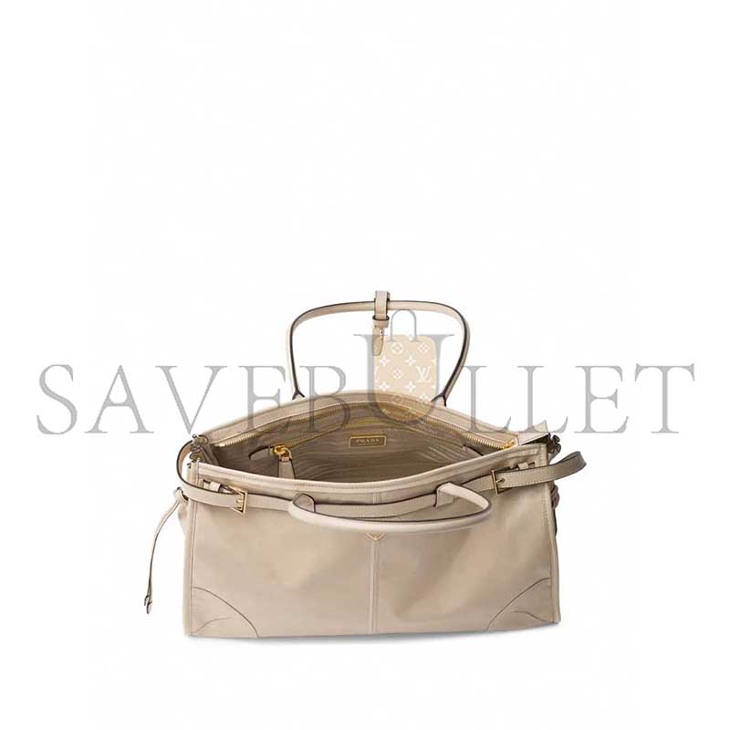 PRADA BONNIE LARGE LEATHER HANDBAG 1BA433 (38*24*12cm)